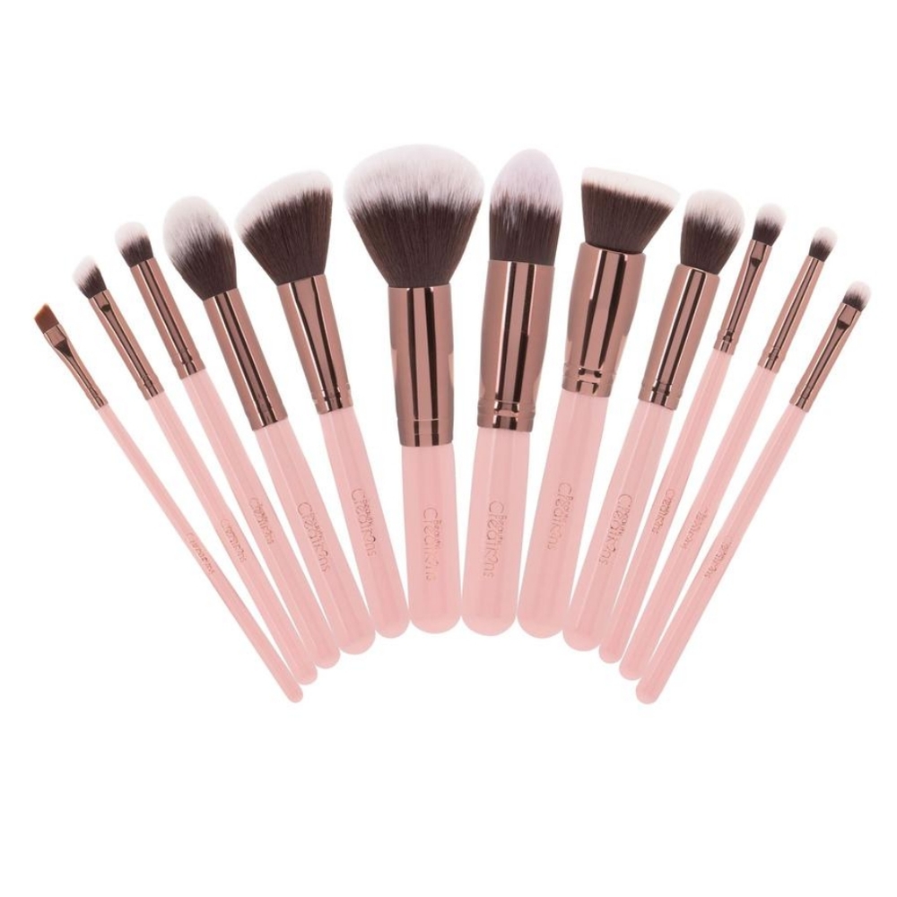 Beauty Creations rose gold makeup professional brush set.